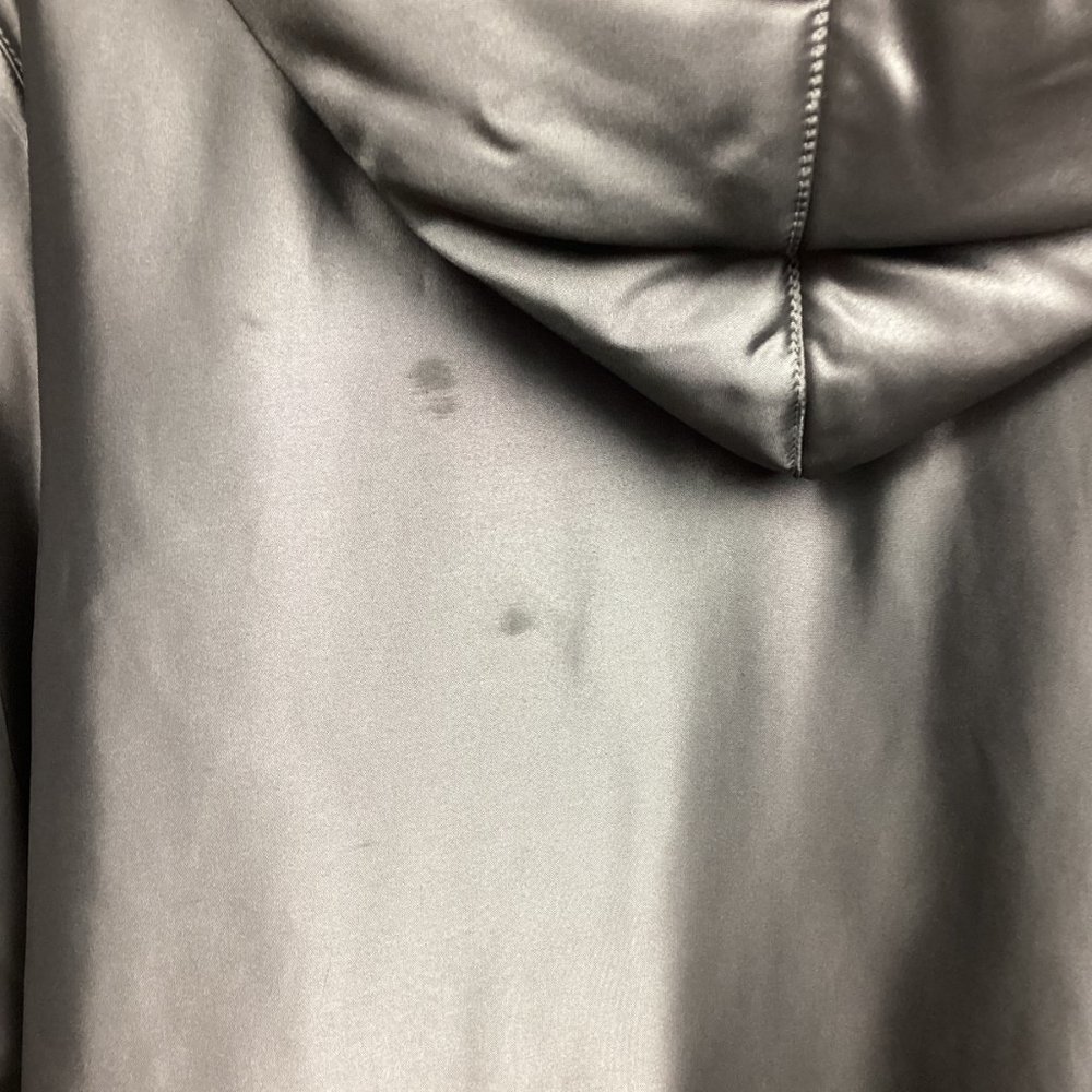 Escada Margaretha Ley Grey Metallic Hooded Cashmere Lined Coat M - Picture 8 of 14